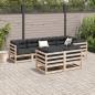 Preview: 7-tlg. Garten-Sofagarnitur Massivholz Kiefer