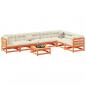 Preview: ARDEBO.de - 8-tlg. Garten-Sofagarnitur Wachsbraun Massivholz Kiefer