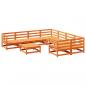 Preview: 9-tlg. Garten-Sofagarnitur Wachsbraun Massivholz Kiefer