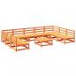 Preview: 10-tlg. Garten-Sofagarnitur Wachsbraun Massivholz Kiefer