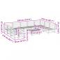 Preview: 10-tlg. Garten-Sofagarnitur Wachsbraun Massivholz Kiefer