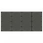 Preview: Gartentisch mit Glasplatte Schwarz 190x90x75 cm Poly Rattan