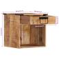 Preview: Nachttisch 40x30x37 cm Massivholz Mango