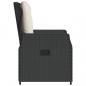 Preview: Gartensessel 2 Stk. Verstellbar Schwarz Poly Rattan