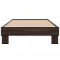 Preview: Bettgestell Braun Eichen-Optik 90x190 cm Holzwerkstoff Metall