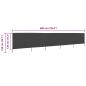 Preview: 5-teiliges Windschutzgewebe 600 x 120 cm Anthrazit