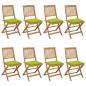 Preview: ARDEBO.de - Klappbare Gartenstühle 8 Stk. mit Kissen Massivholz Akazie