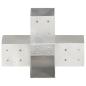 Preview: Pfostenverbinder X-Form Verzinktes Metall 81 x 81 mm