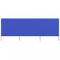 Preview: ARDEBO.de - 3-teiliges Windschutzgewebe 400 x 120 cm Azurblau