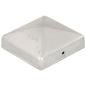 Preview: Pfostenkappen 6 Stk. Pyramide Verzinktes Metall 81 x 81 mm