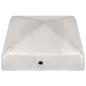 Preview: Pfostenkappen 6 Stk. Pyramide Verzinktes Metall 81 x 81 mm