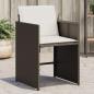 Preview: ARDEBO.de - Gartenstühle mit Kissen 4 Stk. Braun Poly Rattan