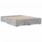 Preview: Bettgestell mit Schubladen Betongrau 140x200 cm Holzwerkstoff