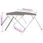 Preview: 4-Bow Bimini-Top Grau 236x199x135 cm
