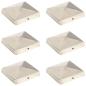 Preview: ARDEBO.de - Pfostenkappen 6 Stk. Pyramide Edelstahl 101 x 101 mm