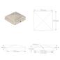 Preview: Pfostenkappen 6 Stk. Pyramide Edelstahl 101 x 101 mm