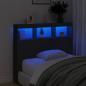 Preview: LED-Kopfteil mit Ablagen Schwarz 120x17x102 cm