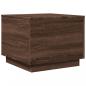 Preview: Couchtisch mit LED-Leuchten Braun Eichen-Optik 50x50x40 cm