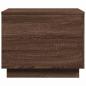Preview: Couchtisch mit LED-Leuchten Braun Eichen-Optik 50x50x40 cm