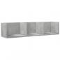 Preview: Wandschrank Betongrau 75x18x16,5 cm Holzwerkstoff