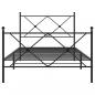 Preview: Bettgestell mit Kopf- und Fußteil Metall Schwarz 107x203 cm