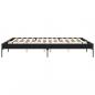 Preview: Bettgestell Schwarz 200x200 cm Holzwerkstoff und Metall
