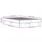 Preview: Bettgestell Grau Sonoma 135x190 cm Holzwerkstoff und Metall