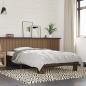 Preview: ARDEBO.de - Bettgestell Braun Eichen-Optik 75x190 cm Holzwerkstoff Metall