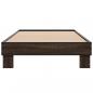 Preview: Bettgestell Braun Eichen-Optik 75x190 cm Holzwerkstoff Metall
