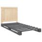 Preview: Massivholzbett mit Kopfteil Grau 100x200 cm Kiefer