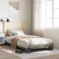 Preview: Massivholzbett mit Kopfteil Grau 100x200 cm Kiefer