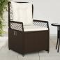 Preview: ARDEBO.de - Gartensessel 2 Stk. Verstellbar Braun Poly Rattan