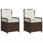 Preview: Gartensessel 2 Stk. Verstellbar Braun Poly Rattan