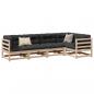 Preview: ARDEBO.de - 5-tlg. Garten-Sofagarnitur Massivholz Kiefer