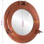 Preview: Bullaugen-Spiegel Wandmontage Ø38 cm Aluminium und Glas