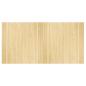 Preview: Teppich Rechteckig Hell Natur 100x200 cm Bambus