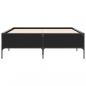 Preview: Bettgestell Schwarz 120x190 cm Holzwerkstoff und Metall