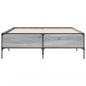 Preview: Bettgestell Grau Sonoma 120x190 cm Holzwerkstoff und Metall