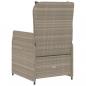 Preview: Gartensessel 2 Stk. Verstellbar Hellgrau Poly Rattan
