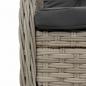 Preview: Gartensessel 2 Stk. Verstellbar Hellgrau Poly Rattan