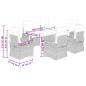 Preview: 7-tlg. Garten-Essgruppe mit Kissen Hellgrau Poly Rattan