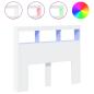 Preview: LED-Kopfteil mit Ablagen Weiß 120x17x102 cm