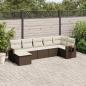 Preview: ARDEBO.de - 7-tlg. Garten-Sofagarnitur mit Kissen Braun Poly Rattan