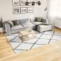 Preview: ARDEBO.de - Shaggy-Teppich PAMPLONA Hochflor Modern Creme Schwarz 200x280cm