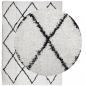 Preview: Shaggy-Teppich PAMPLONA Hochflor Modern Creme Schwarz 200x280cm