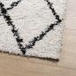 Preview: Shaggy-Teppich PAMPLONA Hochflor Modern Creme Schwarz 200x280cm