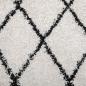 Preview: Shaggy-Teppich PAMPLONA Hochflor Modern Creme Schwarz 200x280cm