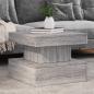 Preview: ARDEBO.de - Couchtisch mit LED-Leuchten Grau Sonoma 50x50x40 cm