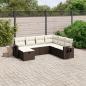 Preview: ARDEBO.de - 7-tlg. Garten-Sofagarnitur mit Kissen Braun Poly Rattan