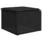 Preview: 5-tlg. Garten-Sofagarnitur mit Kissen Schwarz Poly Rattan